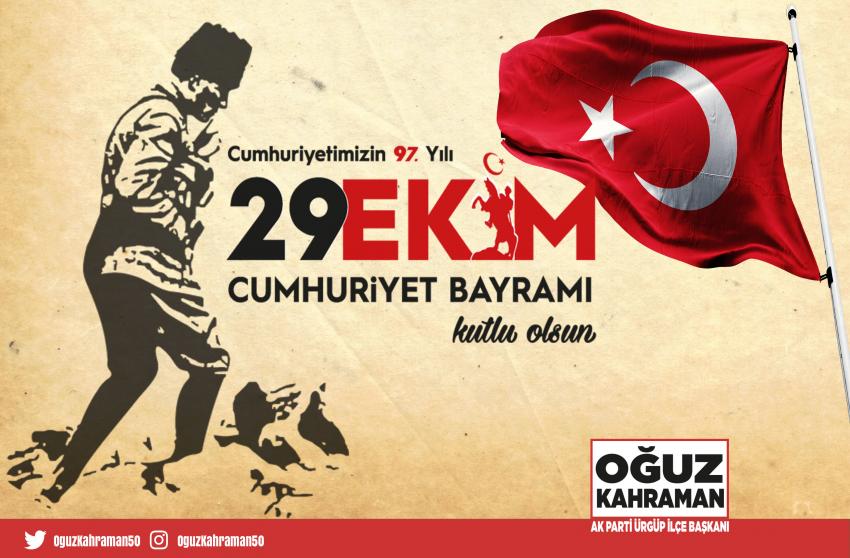Başkan Kahraman'ın 29 Ekim Cumhuriyet Bayramı Mesajı
