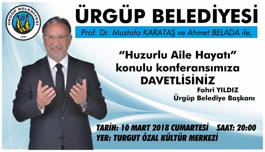 Prof. Dr. Mustafa Karataş Ürgüp'e Geliyor