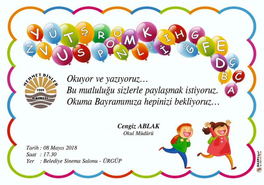 Mehmet Dinler İlkokulu, Okuyor ve Yazıyoruz...