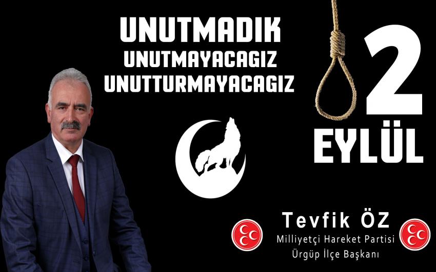Öz '12 Eylül'ü Unutmadık Unutmayacağız Unutturmayacağız'