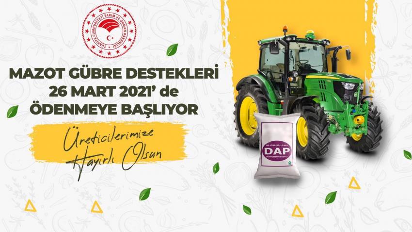 Ürgüp Ziraat Odası Mazot ve Gübre Desteği Ödemelerini Duyurdu