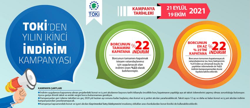 TOKİ’den yılın ikinci indirim kampanyası