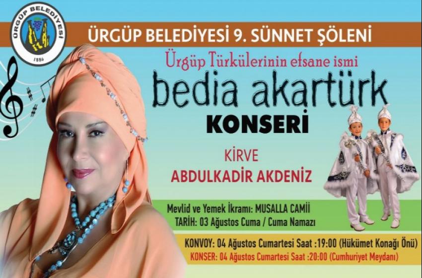 9. Sünnet Şöleninde Bedia Akartürk Sahne Alacak
