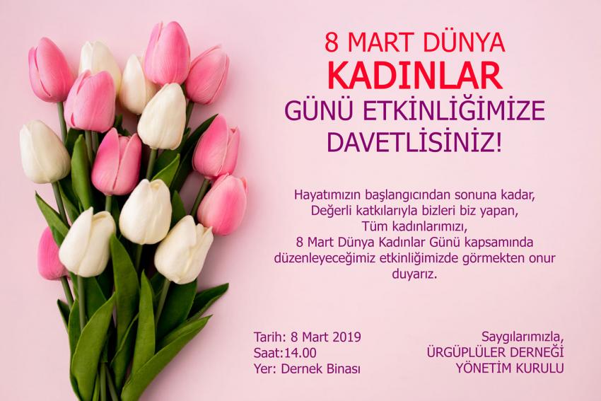 Ankara Ürgüplüler Derneği Kadınlar Günü Etkinliği