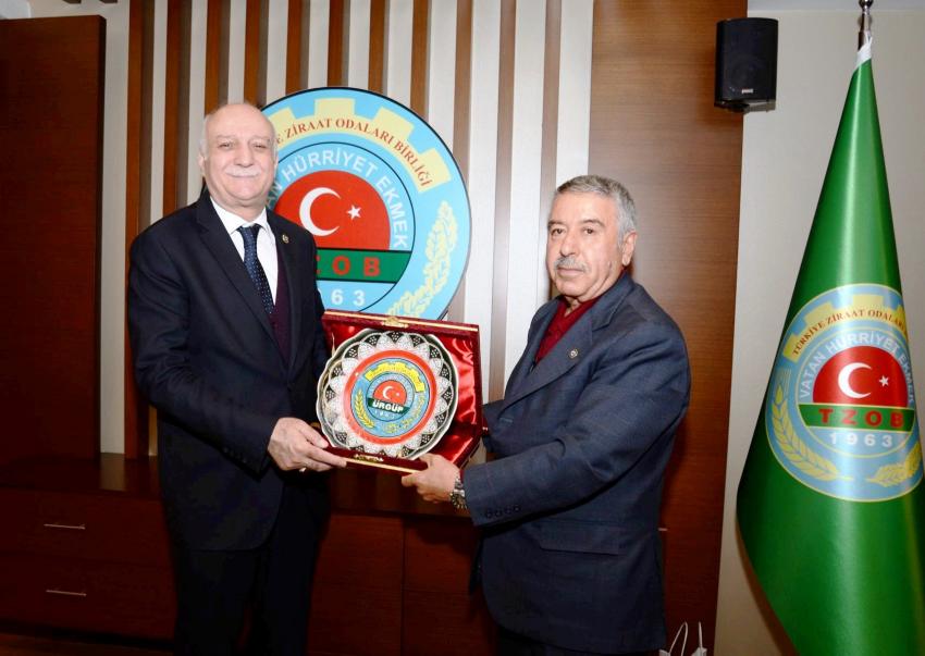 Başkan Korkmaz TZOB Genel Başkanı Bayraktar'ı Ziyaret Etti