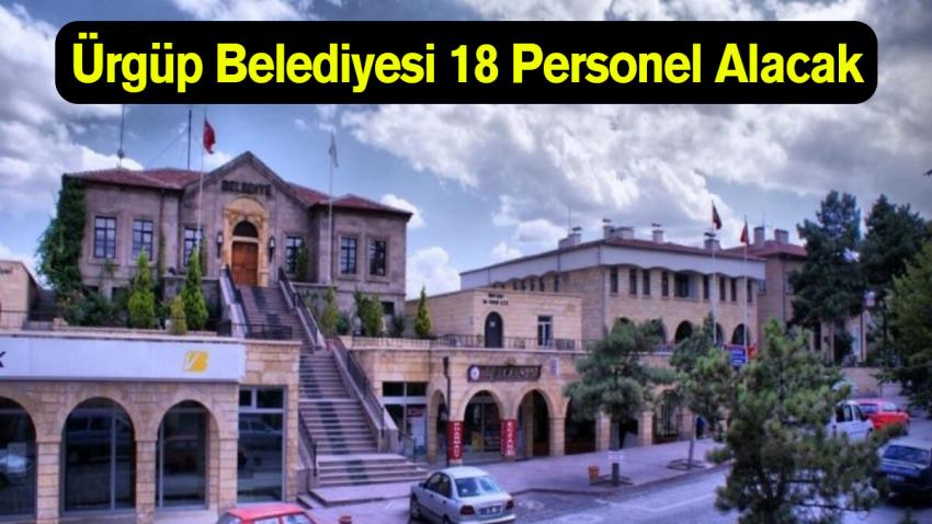 Ürgüp Belediyesi 18 İşçi Alacak