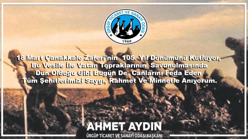 Başkan Aydın'dan Çanakkale Zaferi Mesajı
