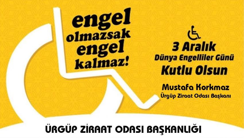 Ziraat Odası Başkanı Korkmaz 'Engel olmazsak engel kalmaz!'