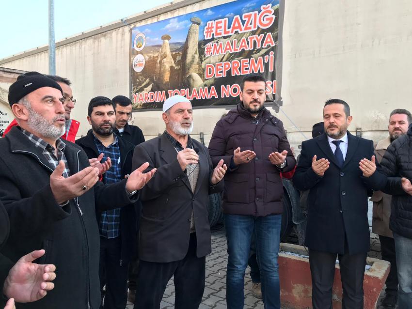 Deprem Bölgesi için Ürgüp’te Toplanan Yardımlar Dualarla Gönderildi