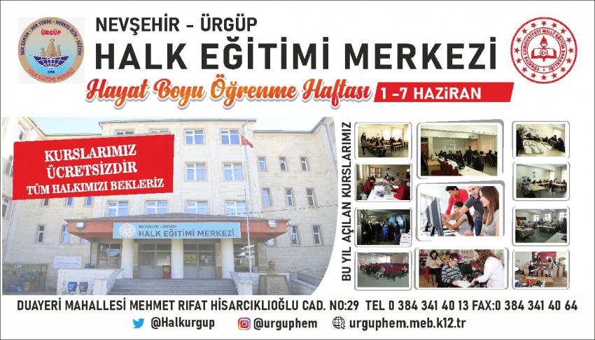 Ürgüp HEM Hayat Boyu Öğrenme Haftasını Kutluyor