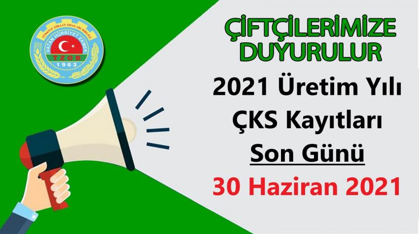 Çiftçi Kayıt Sistemi (ÇKS) Kayıtları Son Günü 30 Haziran