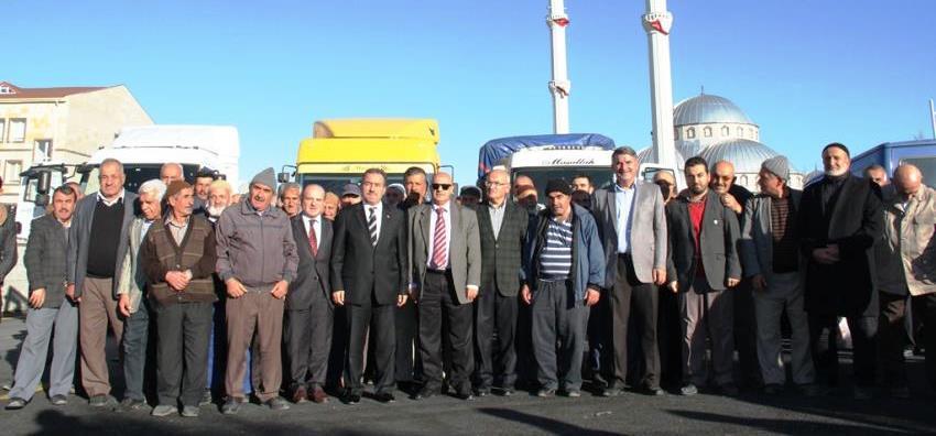 ÜRGÜP’TEN SURİYE’YE ÜÇ TIR DOLUSU YARDIM