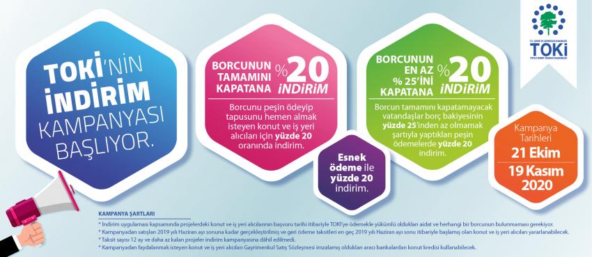 TOKİ’nin ikinci indirim kampanyası 21 Ekim’de başlıyor