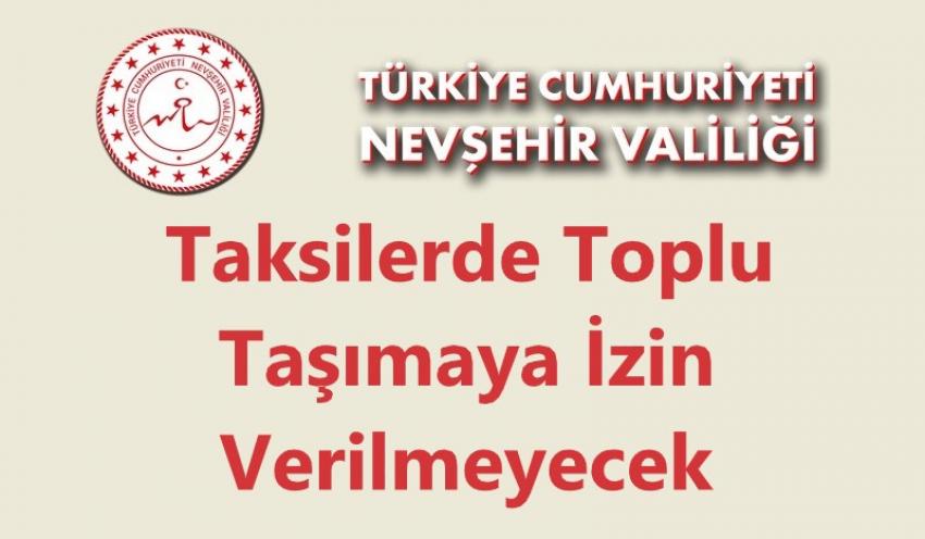 Taksilerde Toplu Taşımaya İzin Verilmeyecek