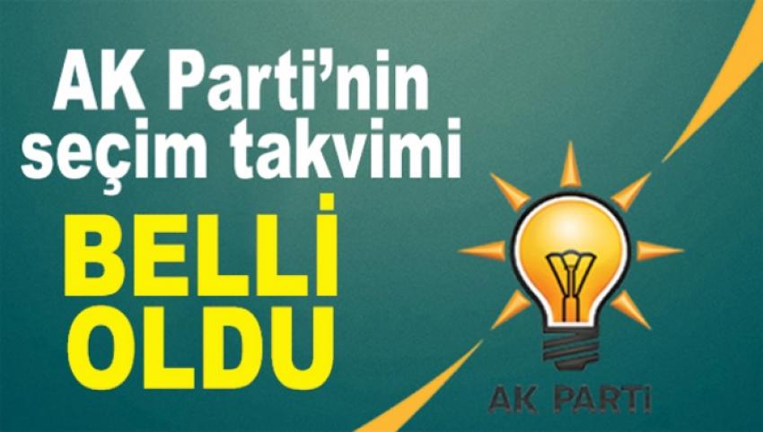 AK Partinin Seçim Takvimi Belli Oldu