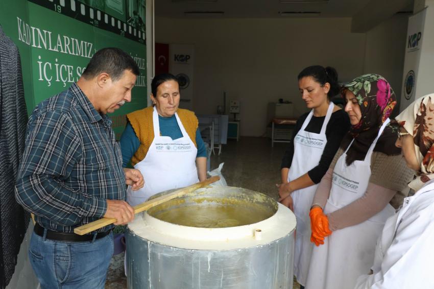 Ürgüplü kadınlar Mardin sabunu üretiyor