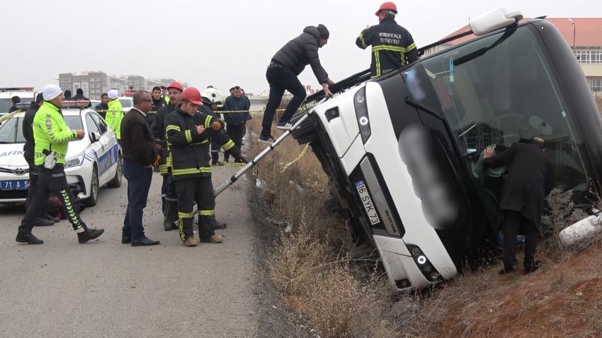 Nevşehir Ankara Otobüsü Kaza Yaptı 7 Yaralı