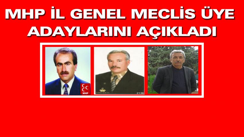MHP İl Genel Meclis Üye Adaylarını Açıkladı