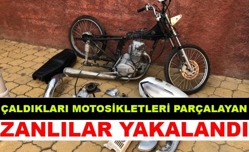 Motosikletleri Parçalarken Suçüstü Yakalandılar