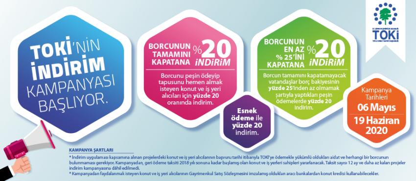 TOKİ’nin indirim kampanyası başlıyor