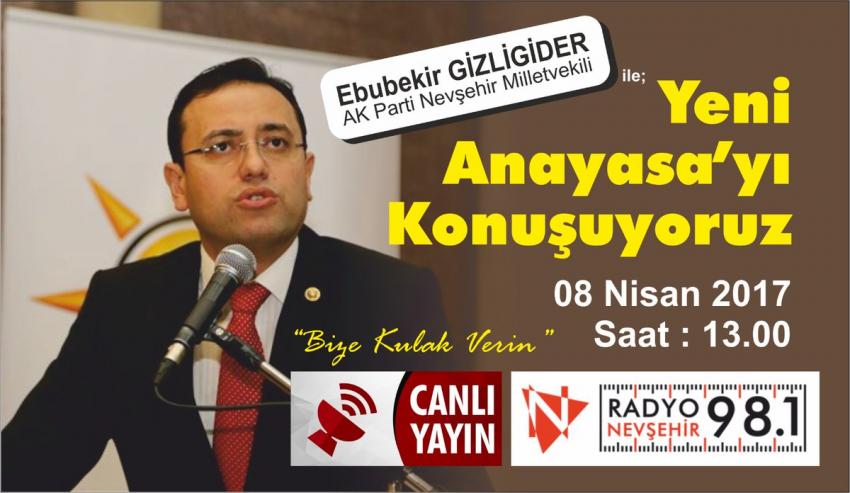 Milletvekili Gizligider ''Yeni Anayasayı Konuşuyoruz, Bize Kulak Verin''