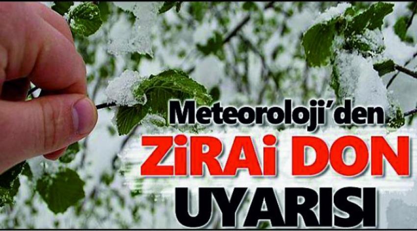 Meteorolojiden zirai don uyarısı yapıldı
