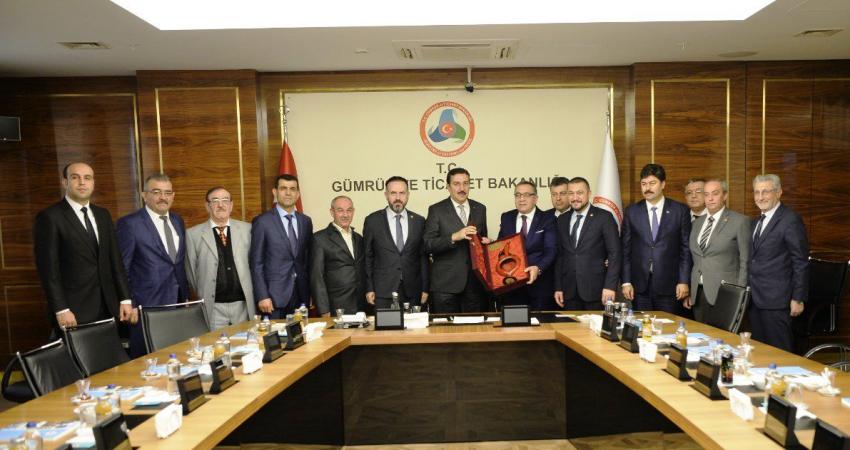 Nevşehir Esnaf Odaları Bakan Tüfenkci’yi Ziyaret Etti