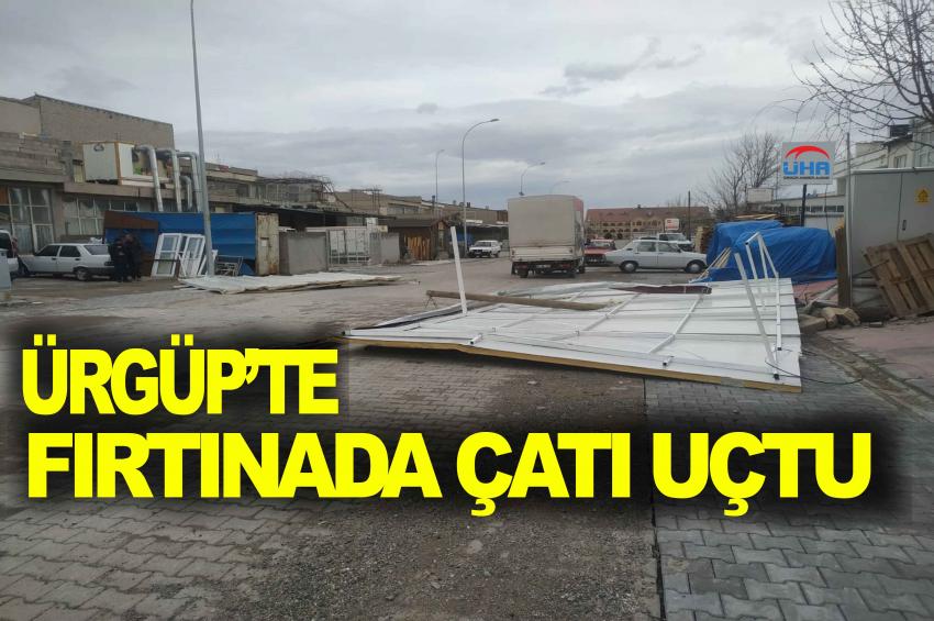 Ürgüp'te Fırtınada Çatı Uçtu