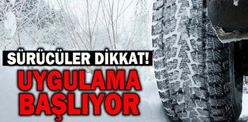 Zorunlu kış lastiği uygulaması başlıyor
