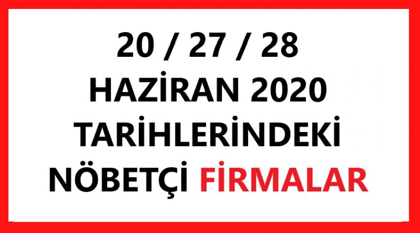 20 / 27 / 28 Haziran Tarihlerinde Uygulanacak Kararlar