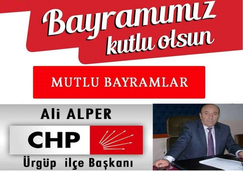 CHP İlçe Başkanı Ali Alper'in Ramazan Bayramı Tebrik Mesajı