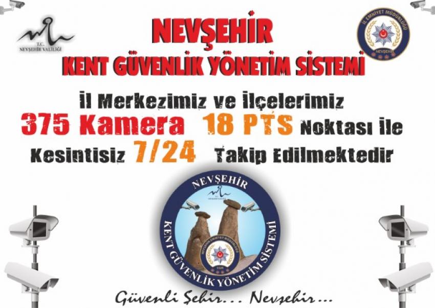 Nevşehir 375 Kamera ve 18 PTS Noktası İle Kesintisiz 7/24 İzleniyor