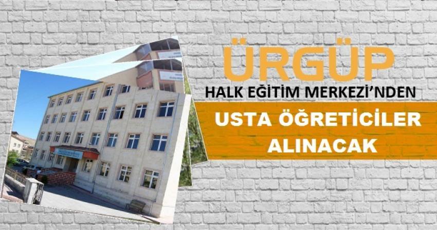 Ürgüp Halk Eğitim Merkezine Usta Öğretici Alınacak