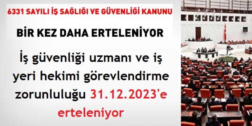 50’den az İşçi çalıştıran işyerleri İçin İSG erteleniyor