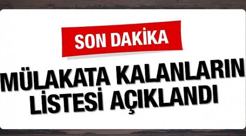 Ürgüp SYDV 'da Personel Alımı Mülâkata Katılmaya Hak Kazananlar Listesi