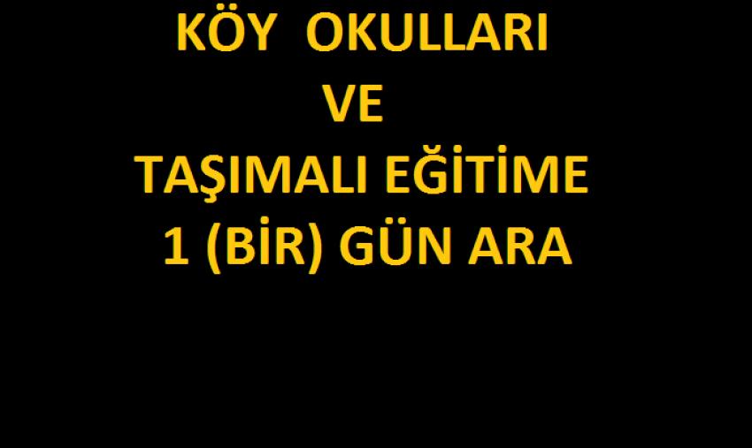 Köy Okulları ve Taşımalı Eğitime Ara