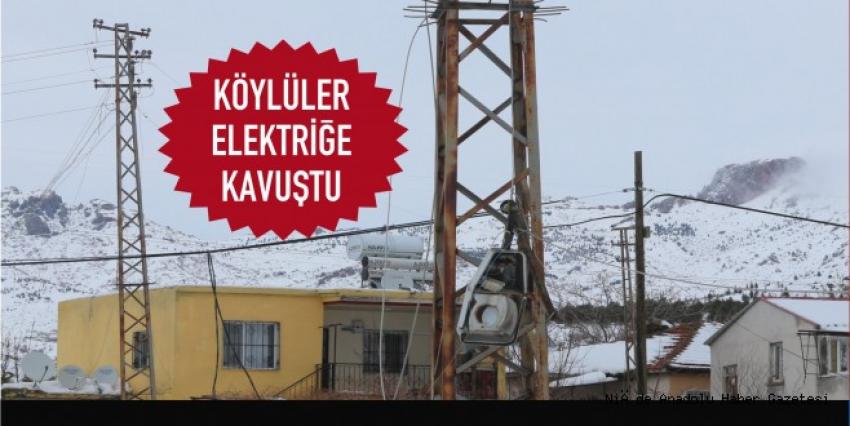 Köylüler Elektriğe Kavuştu