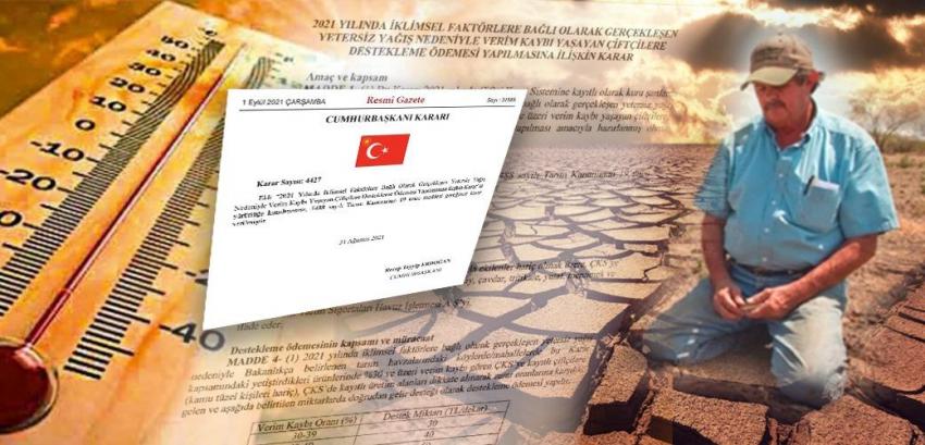 Kuraklık destekleme ödemeleri kararı Resmî gazete yayınlandı