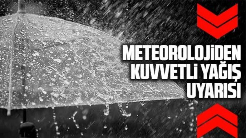 Meteorolojiden gök gürültülü sağanak yağış uyarısı