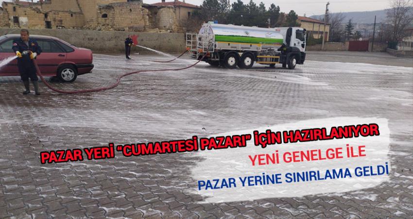 Ürgüp Pazar yeri Cumartesi Pazarı için hazırlanıyor