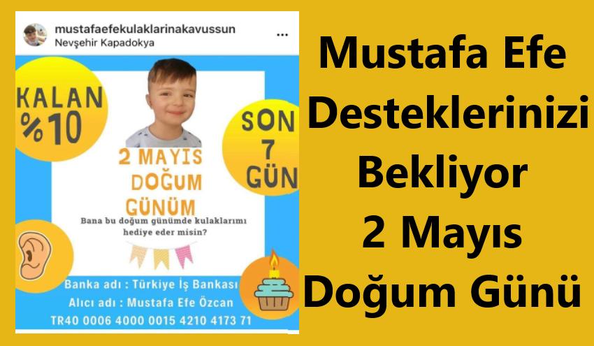 Mustafa Efe'nin Fitre ve Zekatlarınıza İhtiyacı Var