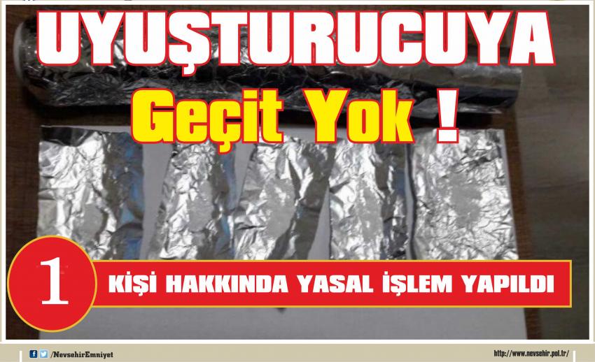 Ürgüp'te Polisin Şüphelendiği Şahıstan Uyuşturucu Çıktı