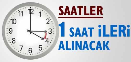 Saatlerinizi İleri Almayı Unutmayın!