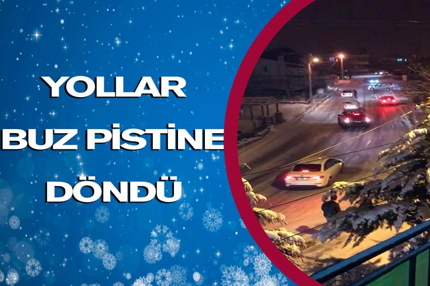 Yollar Buz Pistine Döndü