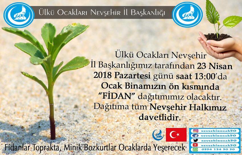 Ülkü Ocakları 23 Nisan İçin Fidan Dağıtacak