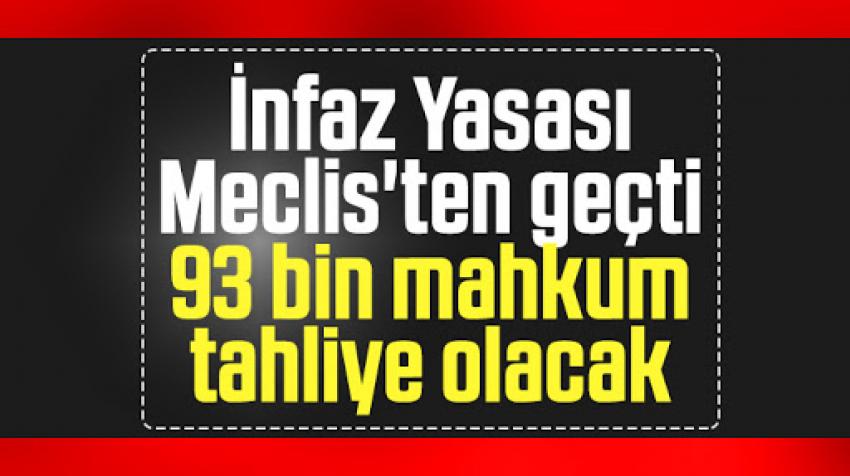 İnfaz Kanun Teklifi kabul edildi