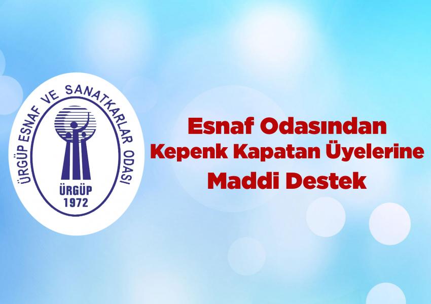 Esnaf Odasından Kepenk Kapatan Üyelerine Maddi Destek
