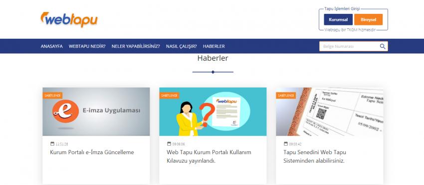 Tapu Müdürlüklerine gitmeden işlem yapılabilecek