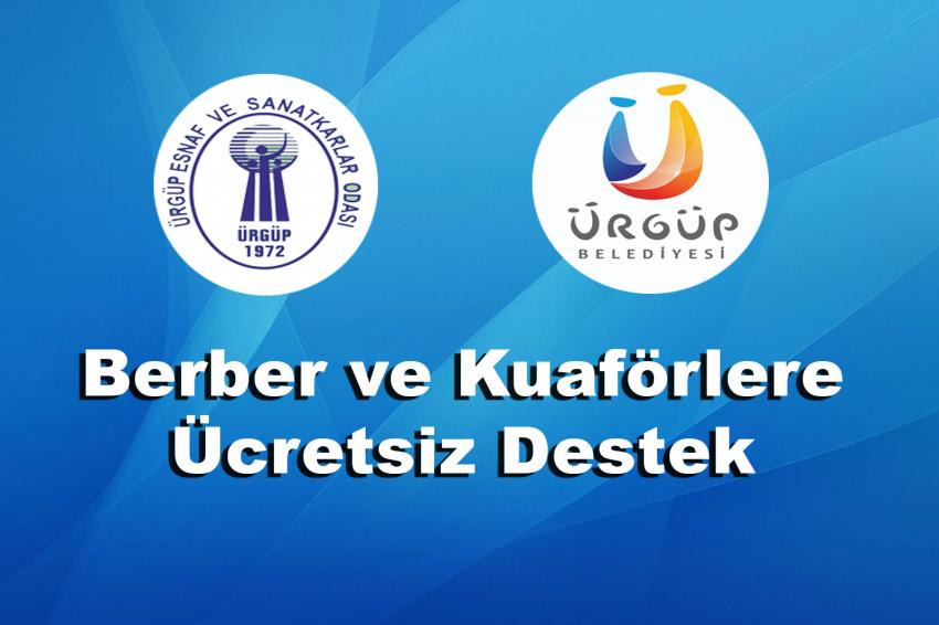 Berber ve Kuaförlere Ücretsiz Dezenfekte ve Malzeme Desteği