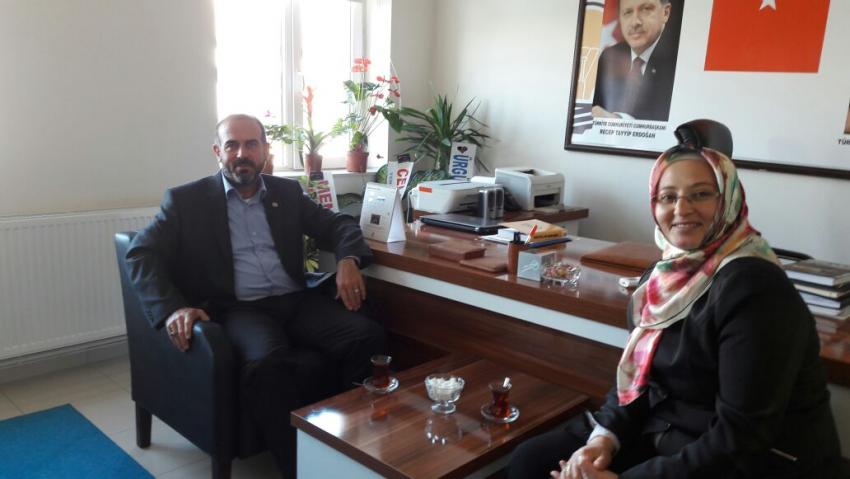 Vekil Göktürk İlçe Başkanı Asiltürk'ü Ziyaret Etti